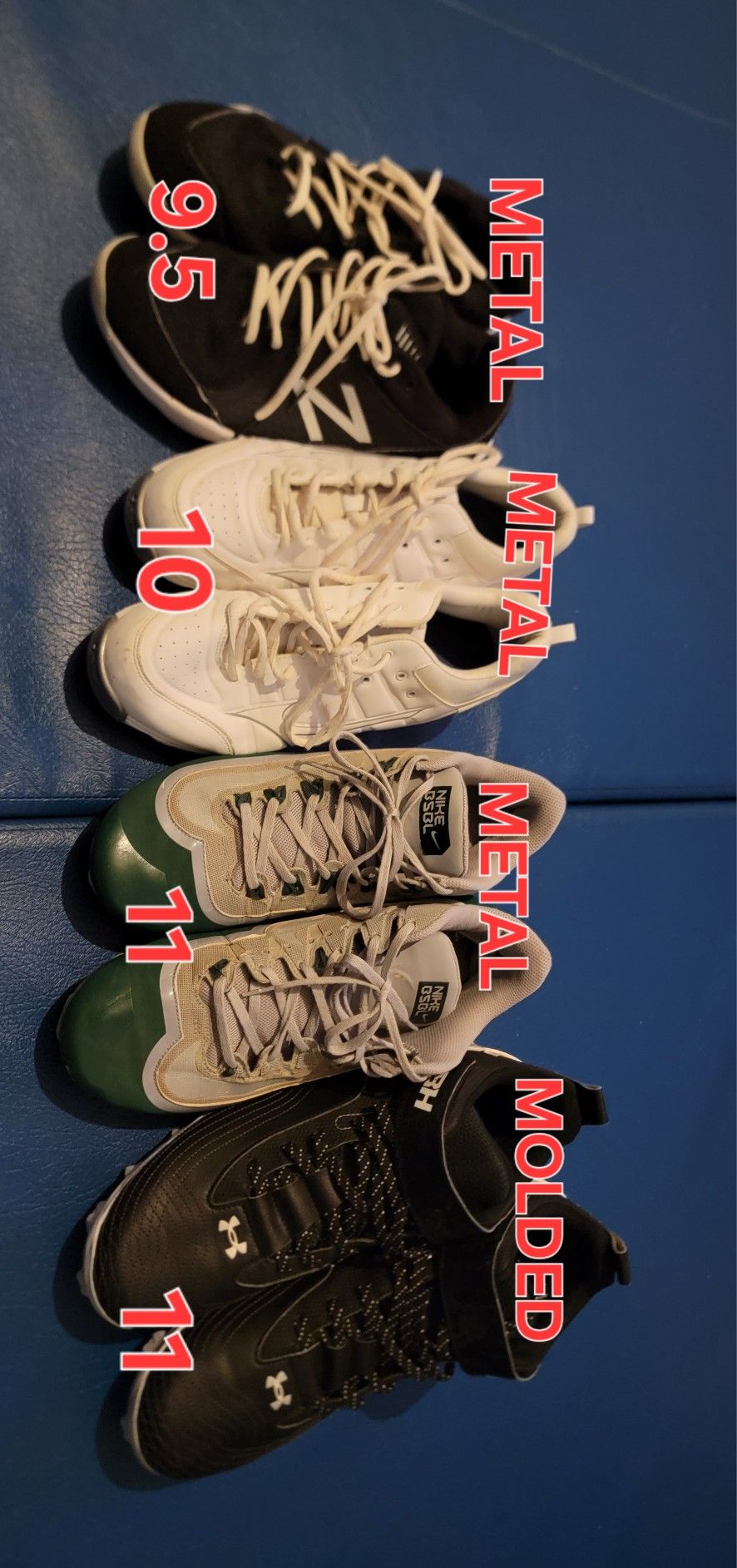 Metal And Molded Cleats