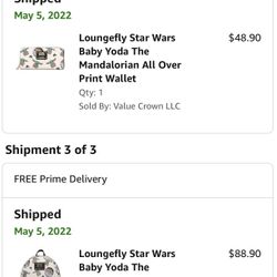 Loungefly Star Wars Baby Yoda Mini Backpack And Matching Wallet