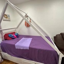 Kids House Bed Frame with Storage