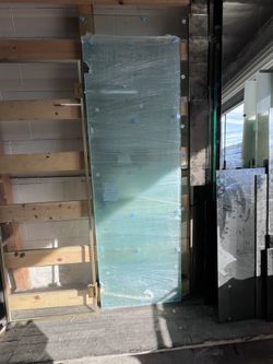 1/2 Acid Etched Shower Door 27 1/2 X 83