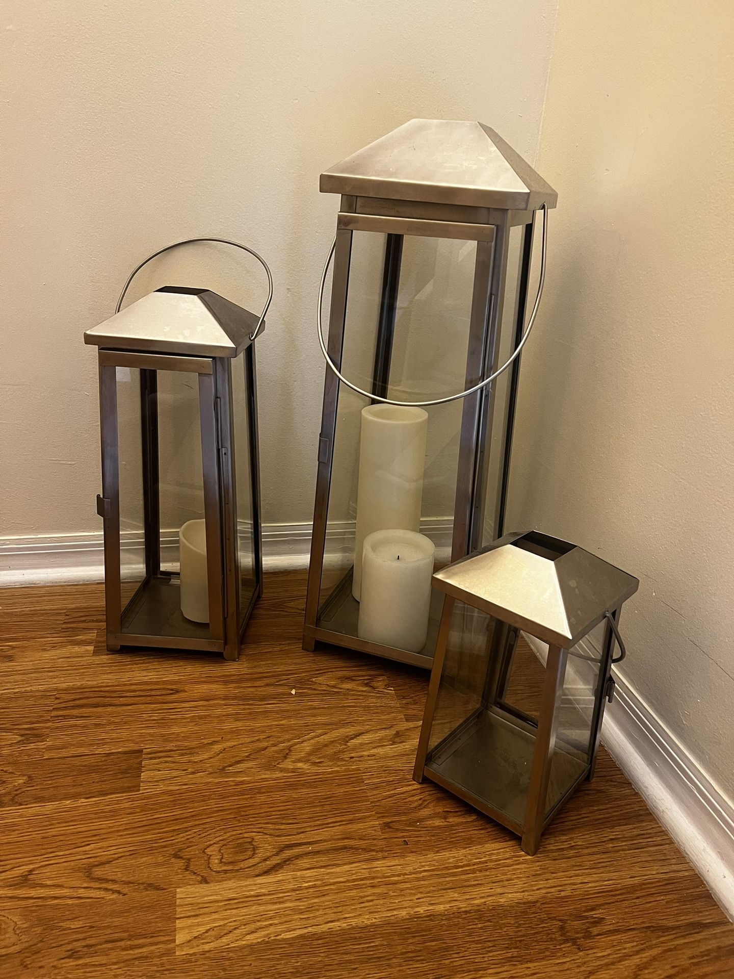 Silver Glass Lanterns - Crate & barrel
