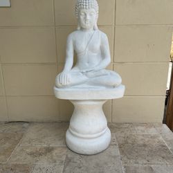 Concrete Buddha And Pedestal