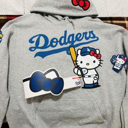 Hello Kitty x LA Dodgers Hoodie  (Medium) + Headband + Insider Mag