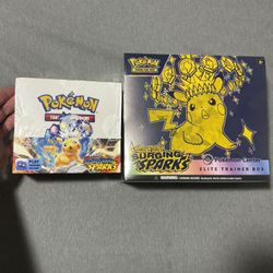Pokemon Surging Sparks Booster Box Plus Pokemon Center Elite Trainer Box