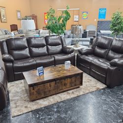 Chocolate Brown 3 Pc Reclining Living Room Set