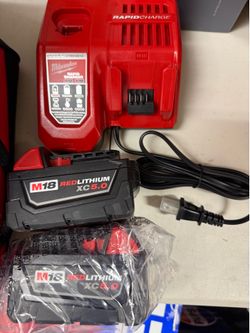 (2) M18 5.0 Batteries and M12/M18 Rapid Charger