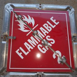Haz Mat Aluminum Flip Sign 