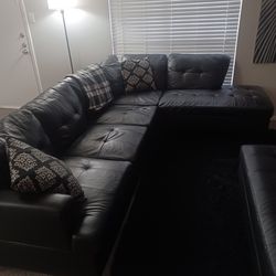 Black L Shaped Couch