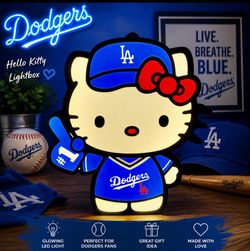 3D Printed Hello Kitty Dodgers Baseball LED Lightbox with Dimmable Switch.