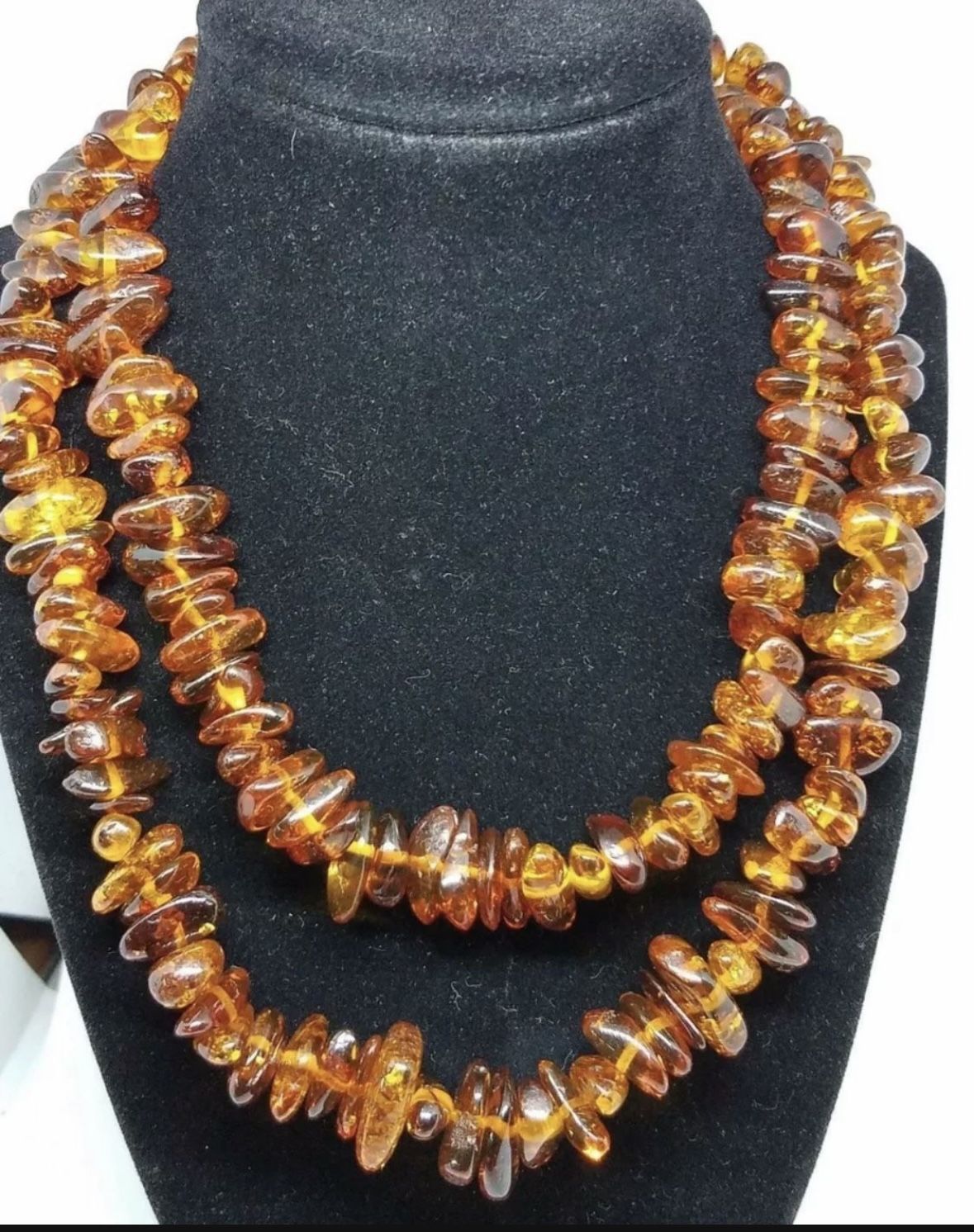 100 Grams Large 35” Long Vintage Baltic Amber Statement Necklace
