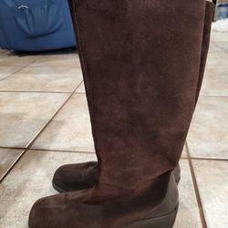 Brown Suede Boots- Size 9