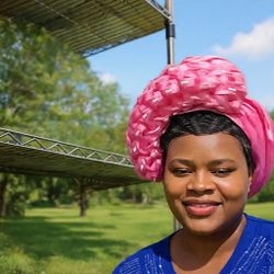 Women's Pink Turban Headwrap Hat Solid Polyester Fabric One Size