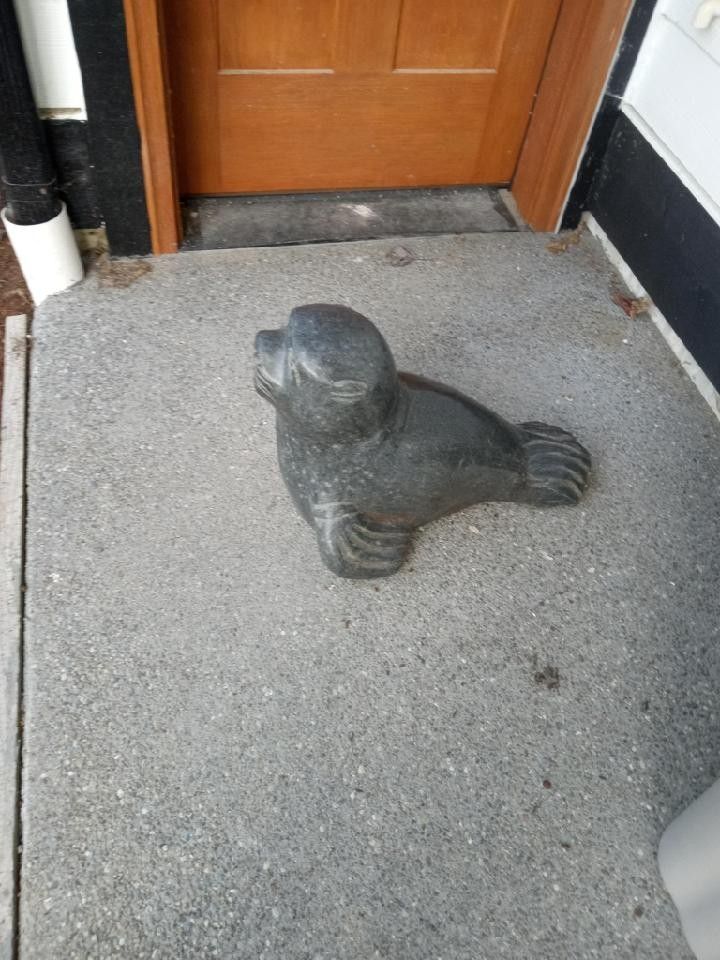 Seal Waterfall Spout Yard Art Decoration Solid Granite Seal