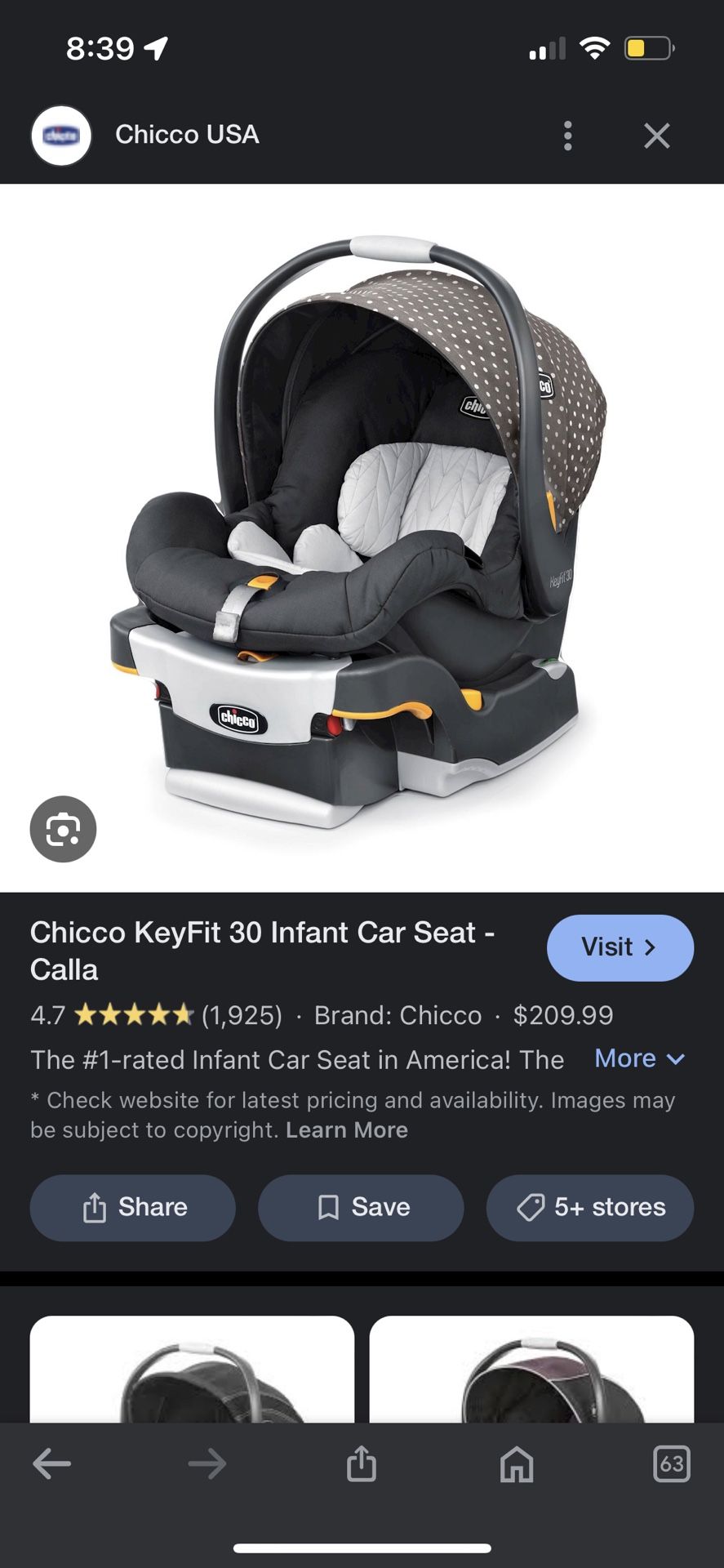 Chicco keyfit Car seat stroller combo