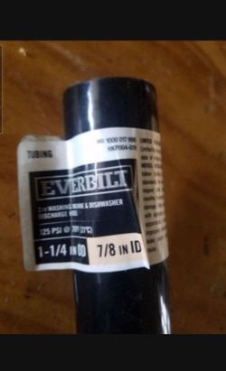 Dishwasher or washing machine discharge hose 2 feet 1 1/4" OD 7/8" ID