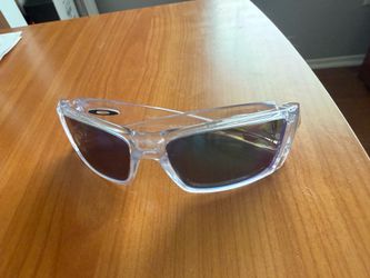 Oakley Gibston Sunglasses Clear Frame / Blue Mirror Lens