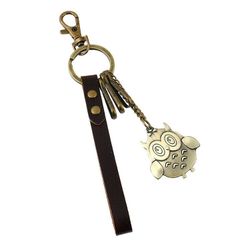 Retro Owl Leather Keychain Tote Accessory