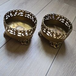 BOMBAY Brass Large Candle Holders