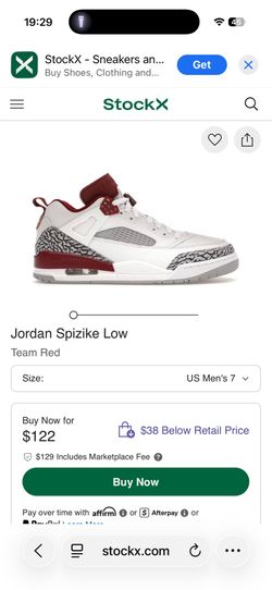 Jordan Spizike Low Team Red