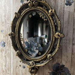 Antique Plaster Framed Mirror 