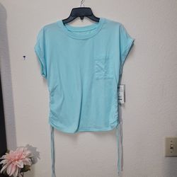 Blue T Shirt With Pocket 