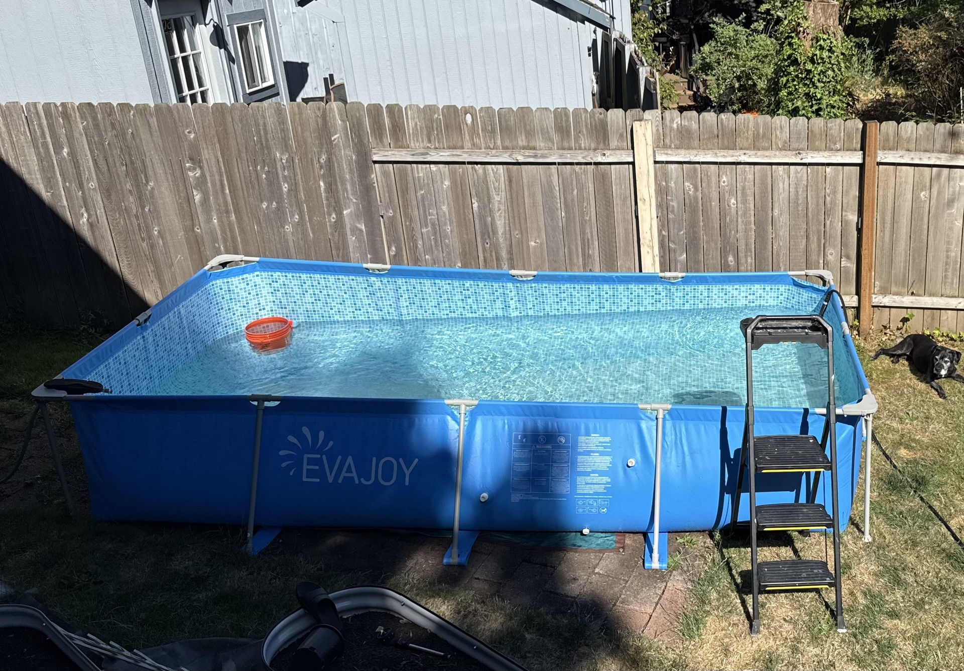 Evajoy Rectangular Metal Framed Swimming Pool & Accessories