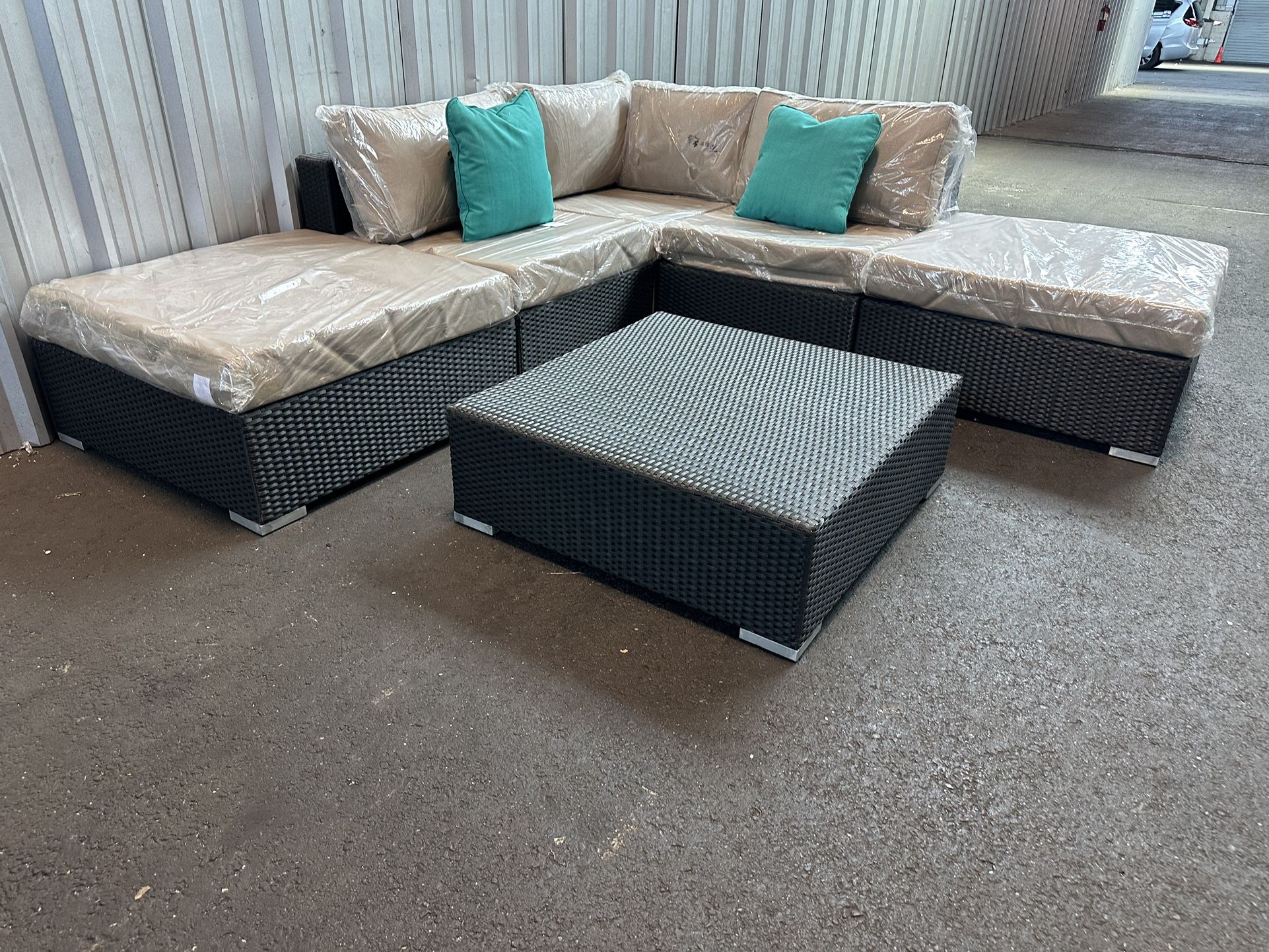 New 6pc Outdoor Patio Furniture Set Sunbrella Home & Garden