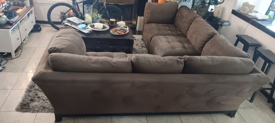 Neutral Brown Microfiber Sofa!