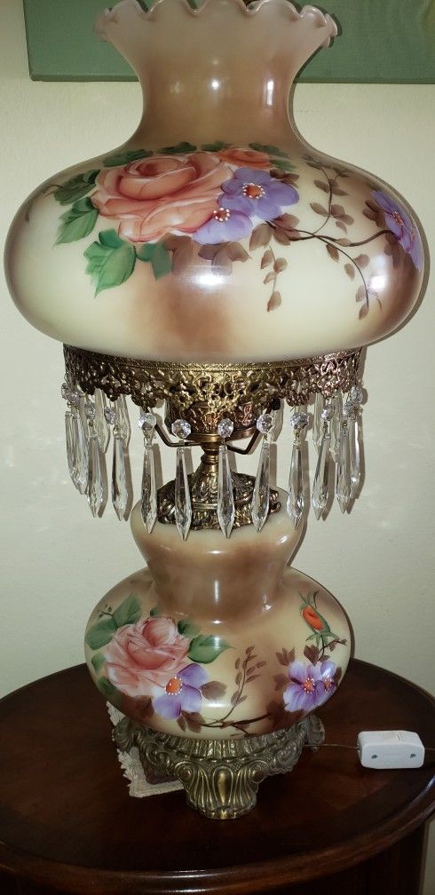 Antique Handpainted Lamp