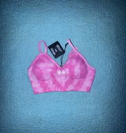 NWT Civil Regime x Powerpuff Girls Kelly Seamless Sports Bra Pink Tie Dye XS
