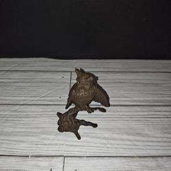 Vintage AVON 1980’s Horned Owl Bronze Collectible Figurine Artist O'Brien Signed