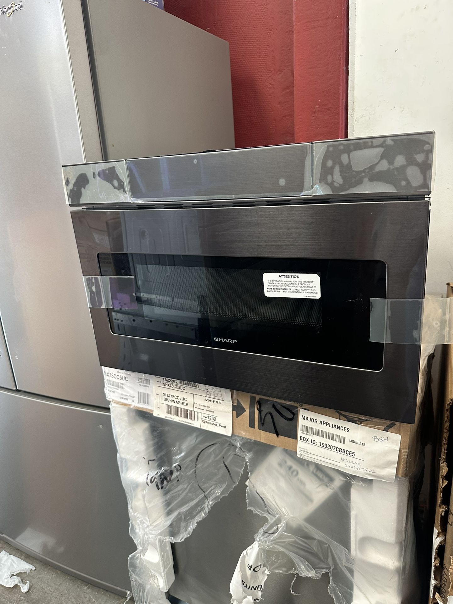 24 Inch Sharp Microwave Drawer Black Stainless Steel