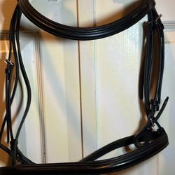 De Vinci Padded Black Headstall 