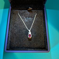 Rubellite Pendant Necklace 
