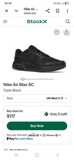 Used Nike SC triple black size M11