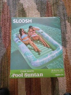 Sloosh Cyan White Pool Suntan Float