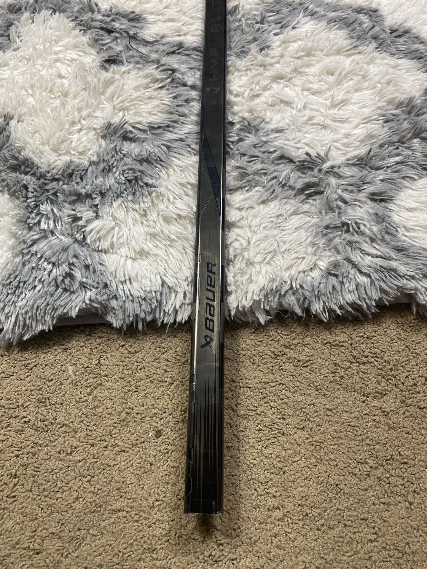 Used Jones Stick Left Handed Blacked Out Bauer Hyperlite 2 Stick 64 Inches