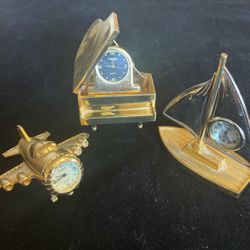 Set Of Vintage Times Minutures 3 Piano/Airplane/Sailboat 40.00 All 