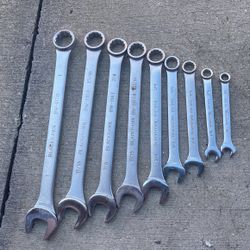 9- BLACKHAWK 12 SAE WRENCHES 