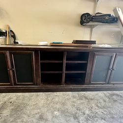 2 Custom Made Solid Walnut Consoles/sideboards