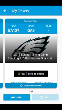2 Eagles Training Camp Tickets