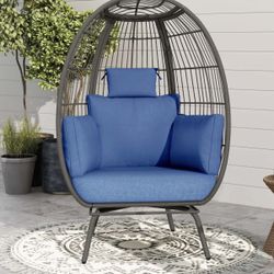 Dakota Fields Wicker Egg Chair Outdoor Indoor