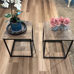 Matching  Mental/Compressed Wood End Table
