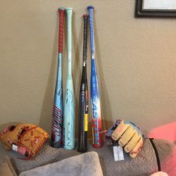 NEW BASEBALL & FAST-PITCH SOFTBALL BATS & GLOVES 
