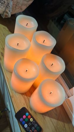 Flameless LED Pillar Candles Set with Remote