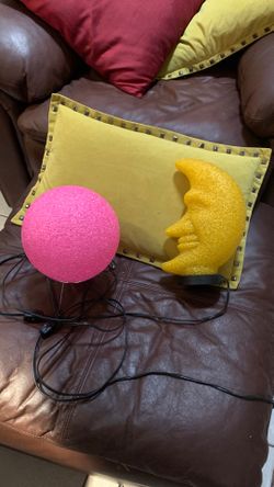 Vintage melted popcorn lamps