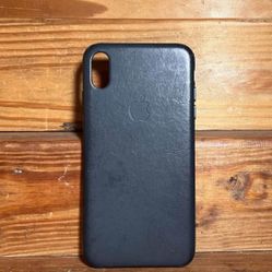 Official Apple Leather Case for Apple iPhone Xs Max - Black (MRWT2ZM/A)