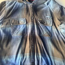 Supreme Hooded Flannel Zip Up Shirt Jacket XL FW24