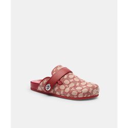 * BRAND NEW* COACH Blake Clog In Signature Textile Jacquard Ruby Size W