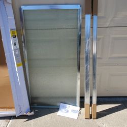 Shower door 60" wide Tub installation 57" Tall Rain Hlass Design Chrome Finish  $290